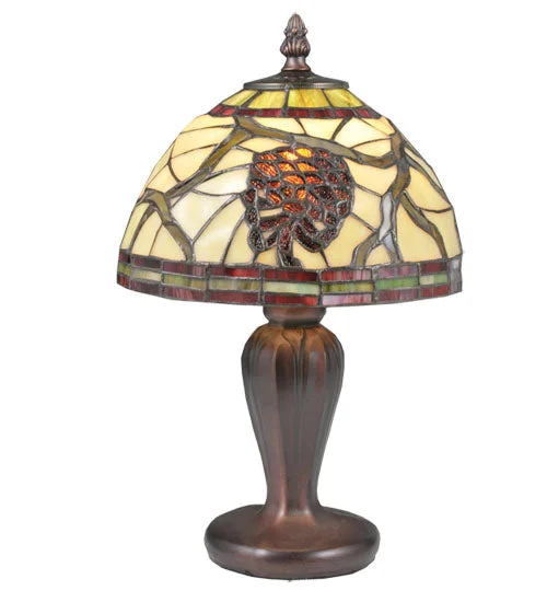 rustic farmhouse table lamps for cozy kitchensrustic farmhouse table lamps for cozy kitchens13"H Burgundy Pinecone Mini Lamp