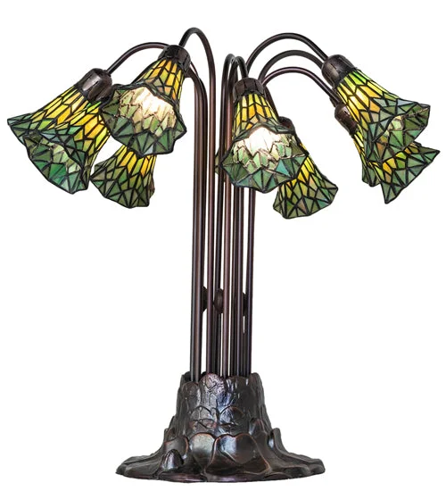 mid century modern table lamps with iconic designs for a stylish studymid century modern table lamps with iconic designs for a stylish study24"H Stained Glass Green Pond Lily 10 Lt Table Lamp