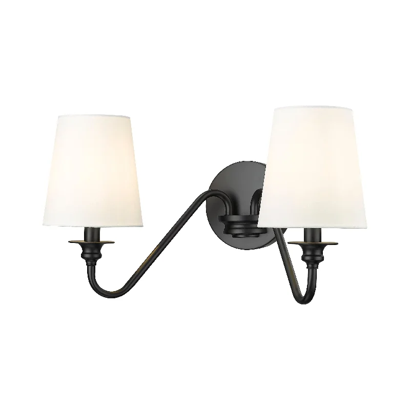 Track lighting with colored glass accentsGianna 2-Light Wall Sconce