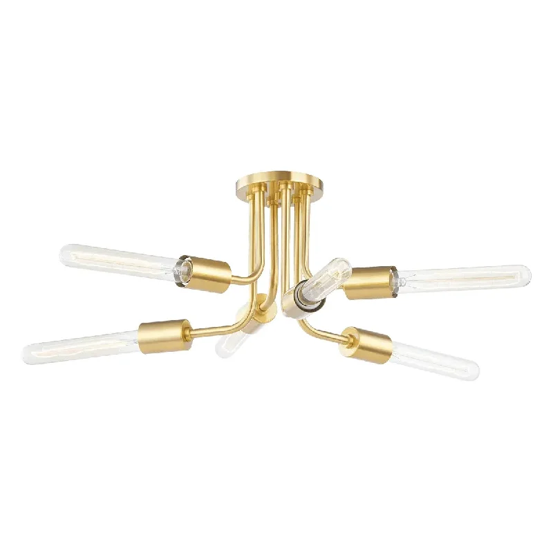 Track lighting with colored glass accentsDonny Semi Flush Mount