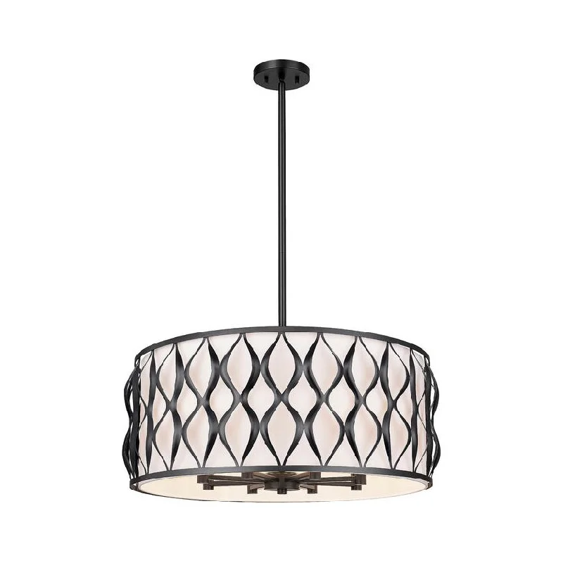 Contemporary track lighting in black finishHarden 8-Light Pendant