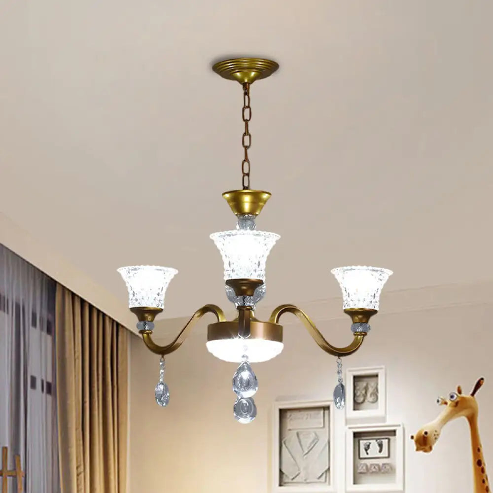 Chandeliers with Multiple Lights for Maximum IlluminationChandeliers with Multiple Lights for Maximum IlluminationTraditional Gold Bell-shaped Chandelier with Clear Crystal Glass Pendant - Ideal for Parlor - 3/6/8 Heads Chandeliers with Multiple Lights for Maximum IlluminationChandeliers with Multiple Lights for Maximum IlluminationTraditional Gold Bell-shaped Chandelier with Clear Crystal Glass Pendant - Ideal for Parlor - 3/6/8 Heads