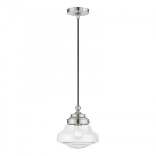 Chandeliers with Clear Crystal for a Sparkling EffectChandeliers with Clear Crystal for a Sparkling Effect1 Light Brushed Nickel Mini Pendant Chandeliers with Clear Crystal for a Sparkling EffectChandeliers with Clear Crystal for a Sparkling Effect1 Light Brushed Nickel Mini Pendant