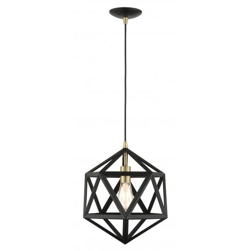 Ceiling - Mounted Chandeliers for Standard CeilingsCeiling - Mounted Chandeliers for Standard Ceilings1 Light Textured Black Pendant