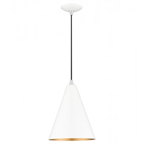 Incandescent Chandeliers for a Warm and Traditional GlowIncandescent Chandeliers for a Warm and Traditional Glow1 Light Shiny White Cone Pendant with Polished Chrome Accents Incandescent Chandeliers for a Warm and Traditional GlowIncandescent Chandeliers for a Warm and Traditional Glow1 Light Shiny White Cone Pendant with Polished Chrome Accents