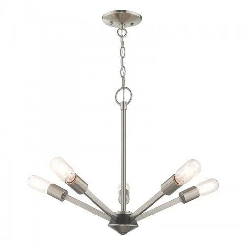 Victorian - Inspired Chandeliers with Ornate DetailsVictorian - Inspired Chandeliers with Ornate Details5 Light Brushed Nickel Chandelier