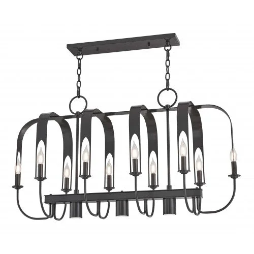 Victorian - Inspired Chandeliers with Ornate DetailsVictorian - Inspired Chandeliers with Ornate Details13 Lt EBZ Linear Chandelier