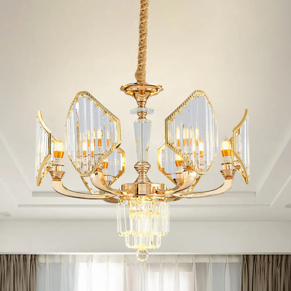Chandeliers with Metal Frames in Silver FinishChandeliers with Metal Frames in Silver FinishGold Crystal Ceiling Chandelier - 6-Bulb Rhombus Paneled Pendant Light in Postmodern Style Chandeliers with Metal Frames in Silver FinishChandeliers with Metal Frames in Silver FinishGold Crystal Ceiling Chandelier - 6-Bulb Rhombus Paneled Pendant Light in Postmodern Style