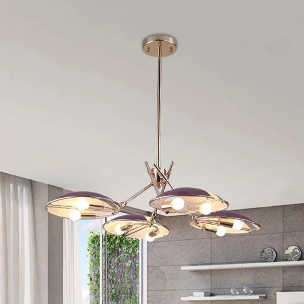 Ceiling - Mounted Chandeliers for Standard CeilingsCeiling - Mounted Chandeliers for Standard CeilingsModern Flat Dome Metallic Ceiling Chandelier with 8 Lights for Living Room in Purple Ceiling - Mounted Chandeliers for Standard CeilingsCeiling - Mounted Chandeliers for Standard CeilingsModern Flat Dome Metallic Ceiling Chandelier with 8 Lights for Living Room in Purple