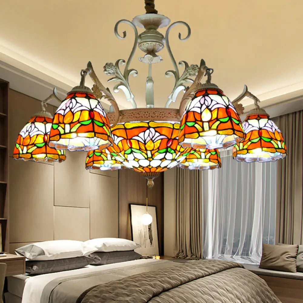 Chandeliers with Frosted Glass for a Softer Light DiffusionChandeliers with Frosted Glass for a Softer Light DiffusionMediterranean Stained Glass Dome Chandelier Pendant Light (9/11 Lights) in Distressed White Chandeliers with Frosted Glass for a Softer Light DiffusionChandeliers with Frosted Glass for a Softer Light DiffusionMediterranean Stained Glass Dome Chandelier Pendant Light (9/11 Lights) in Distressed White