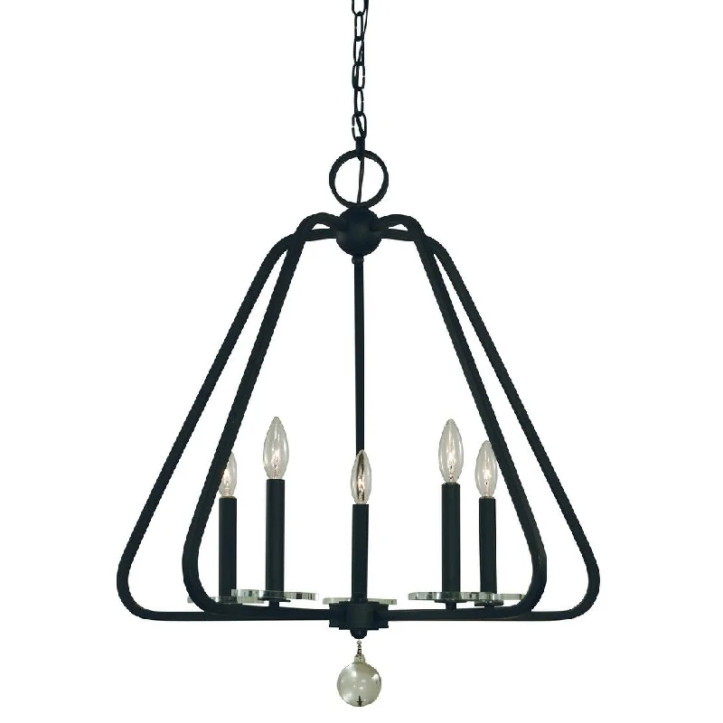 Chandeliers with Colored Glass for a Splash of ColorChandeliers with Colored Glass for a Splash of ColorFramburg 5515 MBLACK Five Light Chandelier Triangulum Matte Black - Exact Size Chandeliers with Colored Glass for a Splash of ColorChandeliers with Colored Glass for a Splash of ColorFramburg 5515 MBLACK Five Light Chandelier Triangulum Matte Black - Exact Size