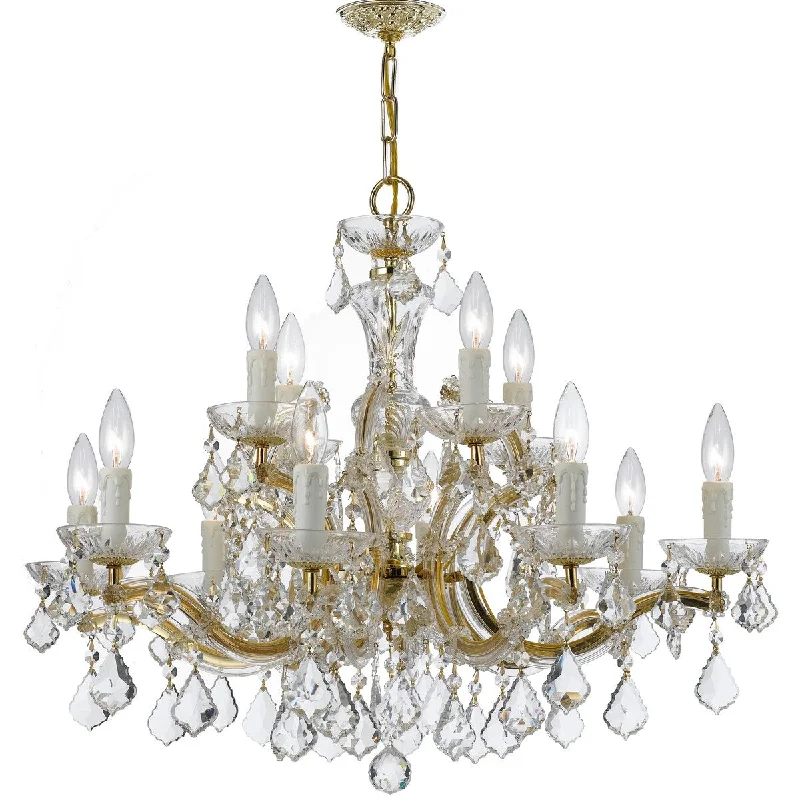 Industrial Iron Chandeliers for Loft - Inspired SpacesIndustrial Iron Chandeliers for Loft - Inspired SpacesMaria Theresa 12 Light Clear Crystal Gold Chandelier - 30'' W x 26.5'' H Industrial Iron Chandeliers for Loft - Inspired SpacesIndustrial Iron Chandeliers for Loft - Inspired SpacesMaria Theresa 12 Light Clear Crystal Gold Chandelier - 30'' W x 26.5'' H