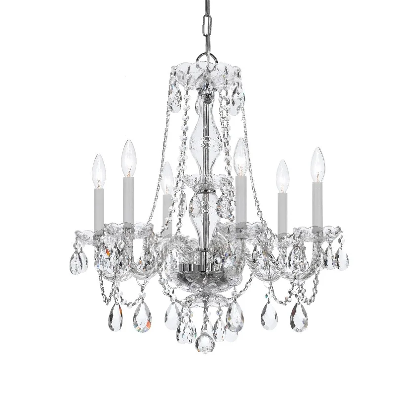 Victorian - Inspired Chandeliers with Ornate DetailsVictorian - Inspired Chandeliers with Ornate DetailsTraditional Crystal 6 Light Spectra Crystal Chrome Chandelier - 23'' W x 25'' H Victorian - Inspired Chandeliers with Ornate DetailsVictorian - Inspired Chandeliers with Ornate DetailsTraditional Crystal 6 Light Spectra Crystal Chrome Chandelier - 23'' W x 25'' H