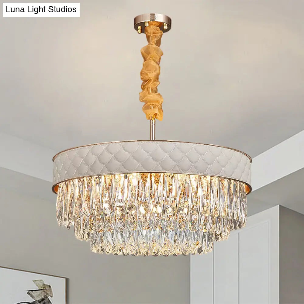 Chandeliers with Colored Glass for a Splash of ColorChandeliers with Colored Glass for a Splash of ColorContemporary Crystal Raindrops Chandelier - White, 9/15 Heads, Drum Ceiling Pendant (19.5"/23.5" Wide) Chandeliers with Colored Glass for a Splash of ColorChandeliers with Colored Glass for a Splash of ColorContemporary Crystal Raindrops Chandelier - White, 9/15 Heads, Drum Ceiling Pendant (19.5"/23.5" Wide)