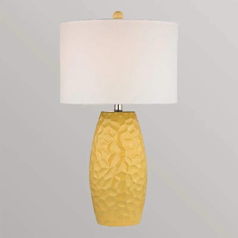 metal table lamps with a matte black finish for a sleek appearancemetal table lamps with a matte black finish for a sleek appearanceEva Home One Light Table Lamp Selsey Sunshine Yellow - Exact Size