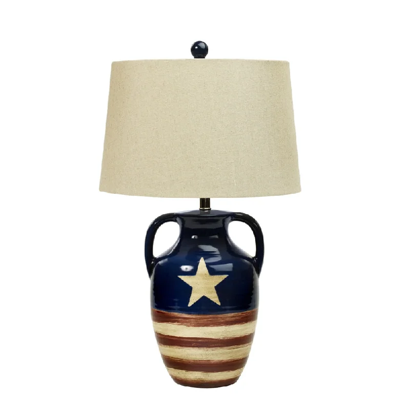 glass table lamps with a frosted surface for soft light diffusionglass table lamps with a frosted surface for soft light diffusionFangio Lighting Star Spangled Banner Flag Ceramic Table Lamp