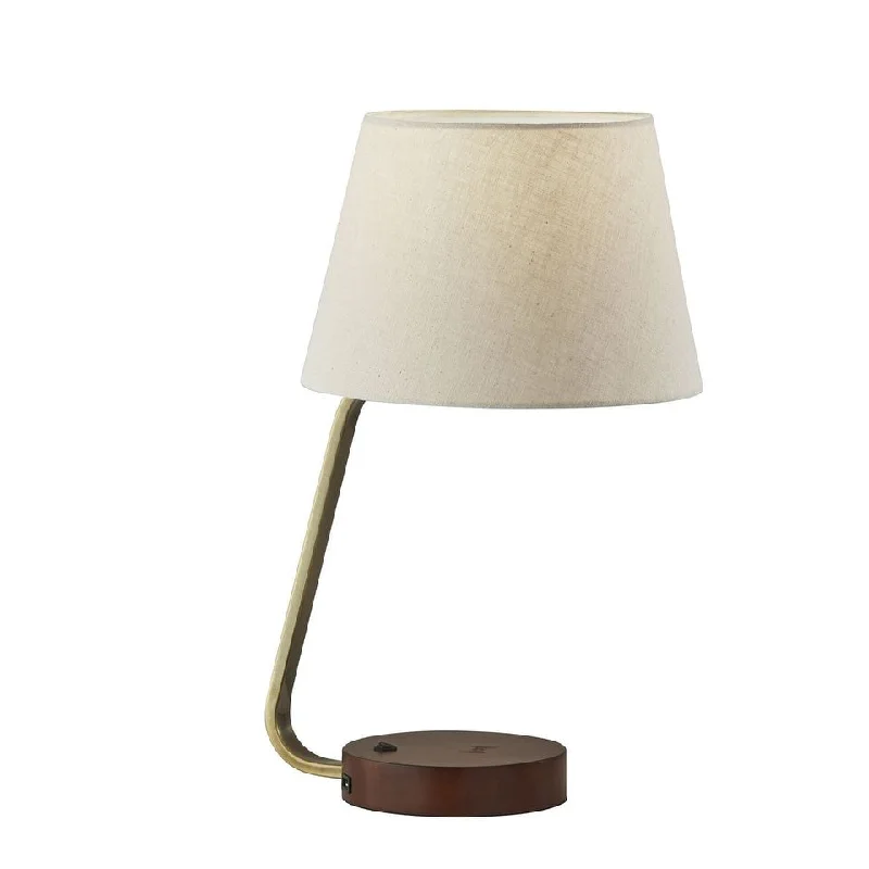 gothic style table lamps with dark finishes for a mysterious lookgothic style table lamps with dark finishes for a mysterious lookPalm Desert Antique Brass Metal Charging Table Lamp - 11 x 12 x 19
